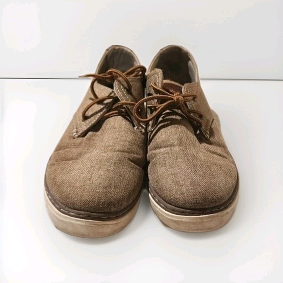 Skechers Relaxed Fit Memory Foam Brown Canvas‎ Oxford Casual Shoes Size 11 - Picture 2 of 9